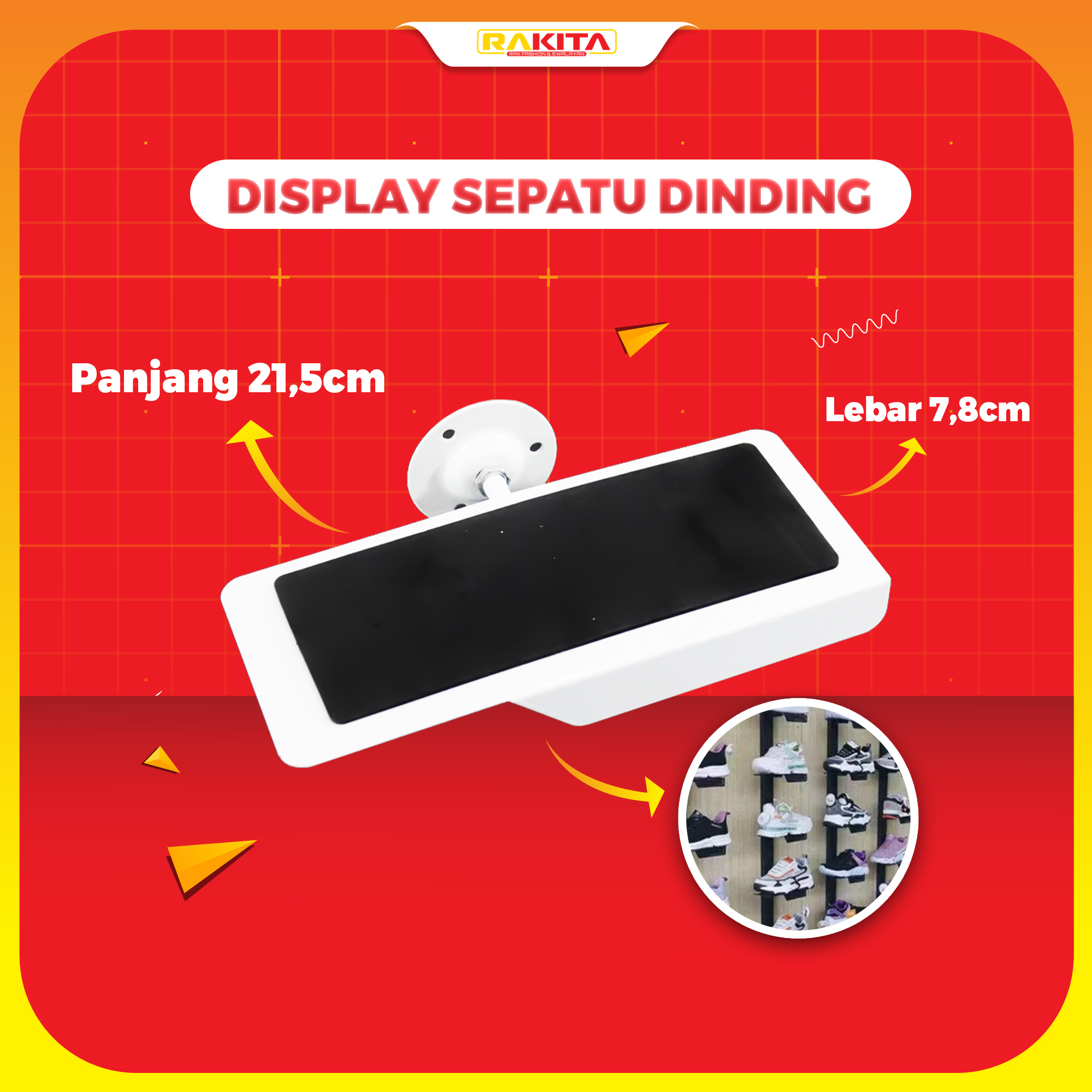 DISPLAY SEPATU DINDING